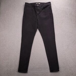 LEVIS 720 Jeans Size 33 High Rise Super Skinny Black Stretch Denim 33x29